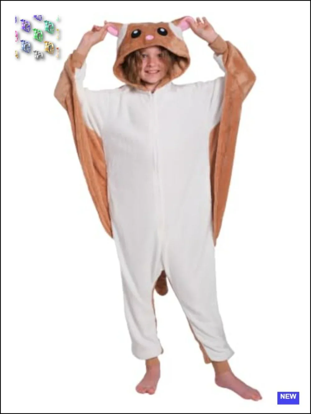 Kids Fleece Animal Onesie Pajamas Cosplay Costume with Zipper